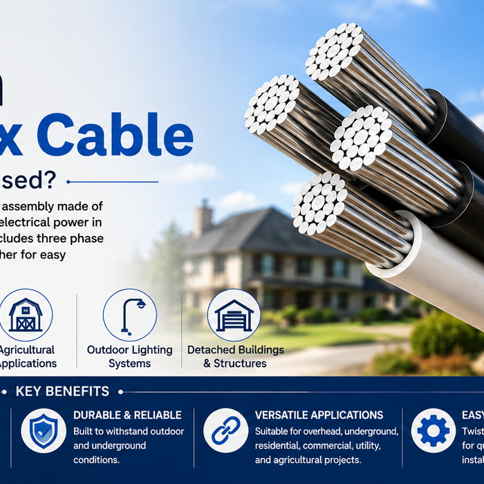 Aluminum quadruplex cable uses