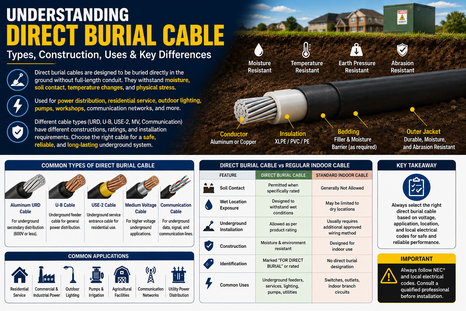 What Is Direct Burial Cable? Benefits, Installation Tips, and Application