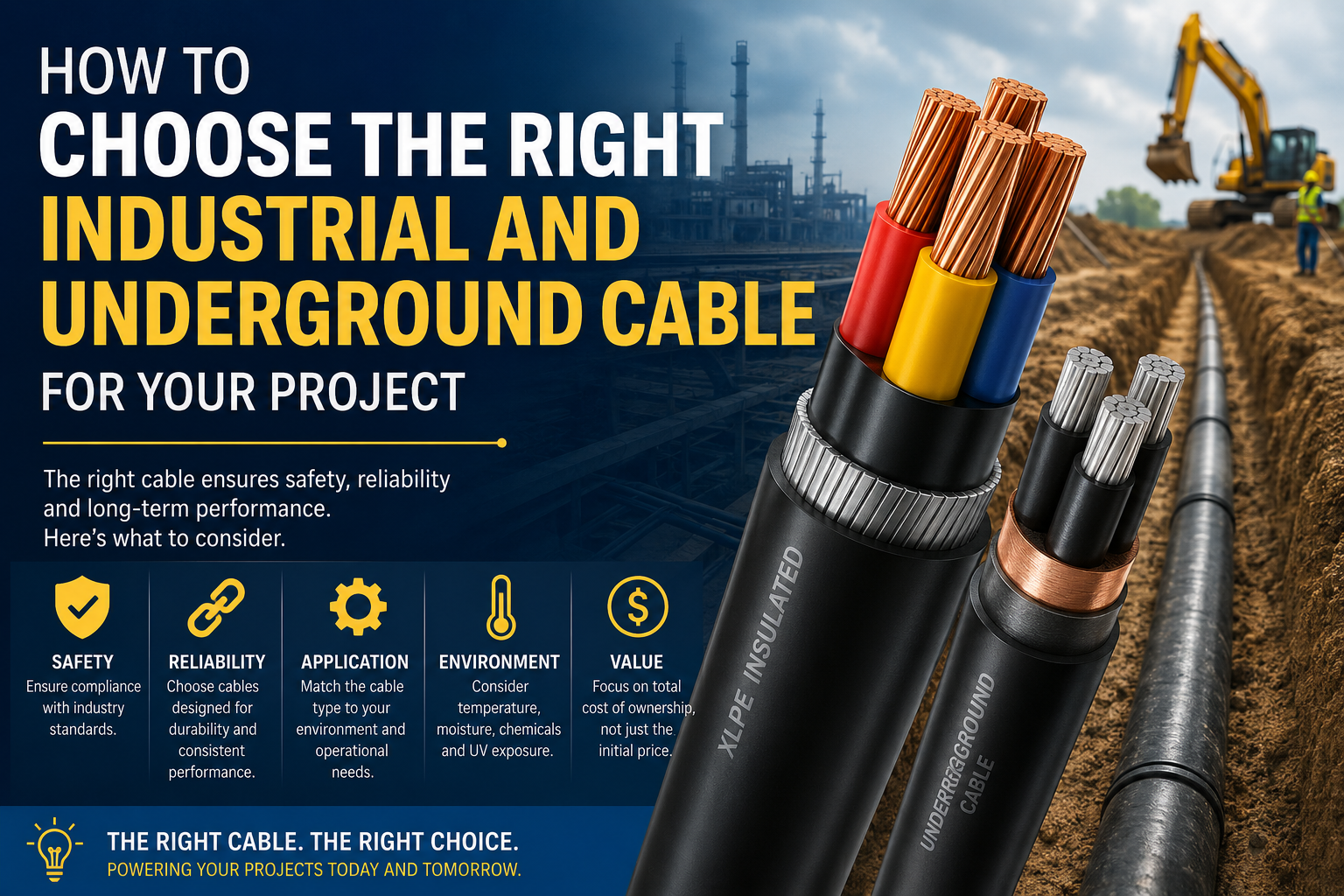 How to Choose the Right Industrial and Underground Cable for Your Project