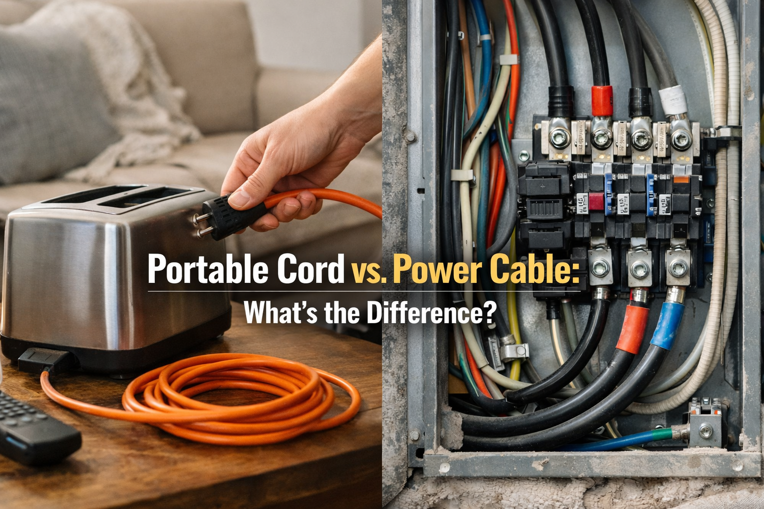 Portable Cord vs. Power Cable: What’s the Difference?