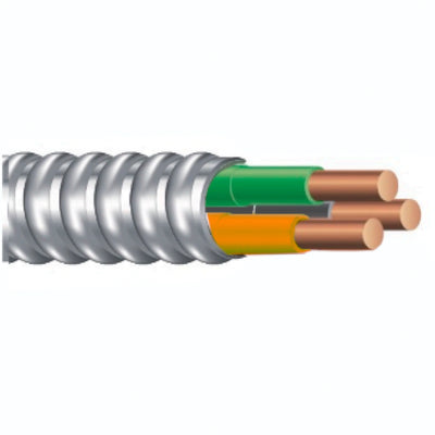 10/2C Stranded MC Cable w/ Ground, ORN/GRY/GRN Color Code, 250ft or 1000ft Spool