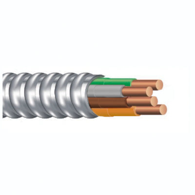 12/3 Stranded MC Cable w/ Ground, BRN/ORN/GRY/GRN Color Code, 250ft or 1000ft Spool
