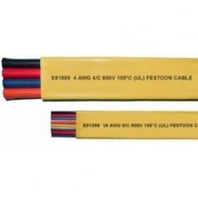 16/12 Yellow Flat Festoon Cable (PVC)