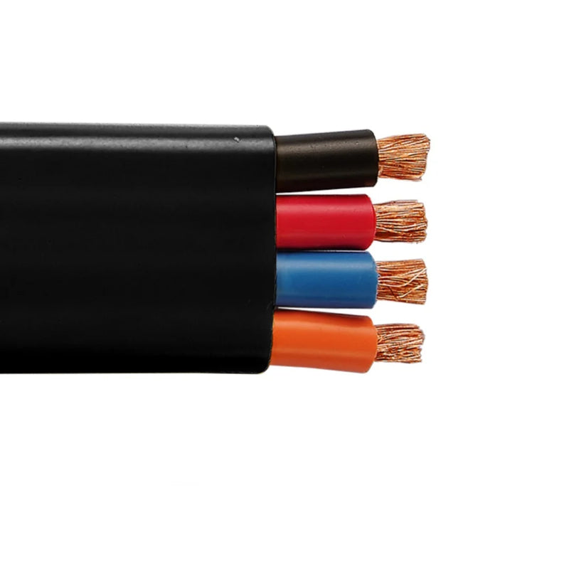 4/4 Black Flat Festoon Cable (Neoprene)