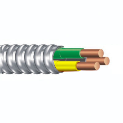 10/2C Stranded MC Cable w/ Ground, YEL/GRY/GRN Color Code, 250ft or 10