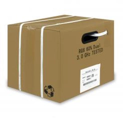 RG-6/U 60% BC Dual Siamese w/ Messenger Cable, 500 ft Spool