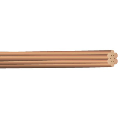 2 AWG Soft Drawn, Stranded, Bare Copper Wire